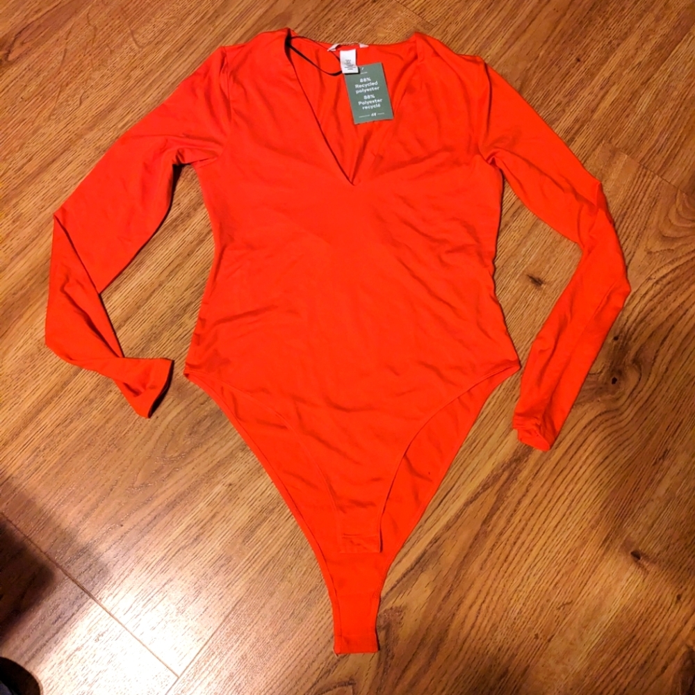 Lovely soft bright orange long sleeve top